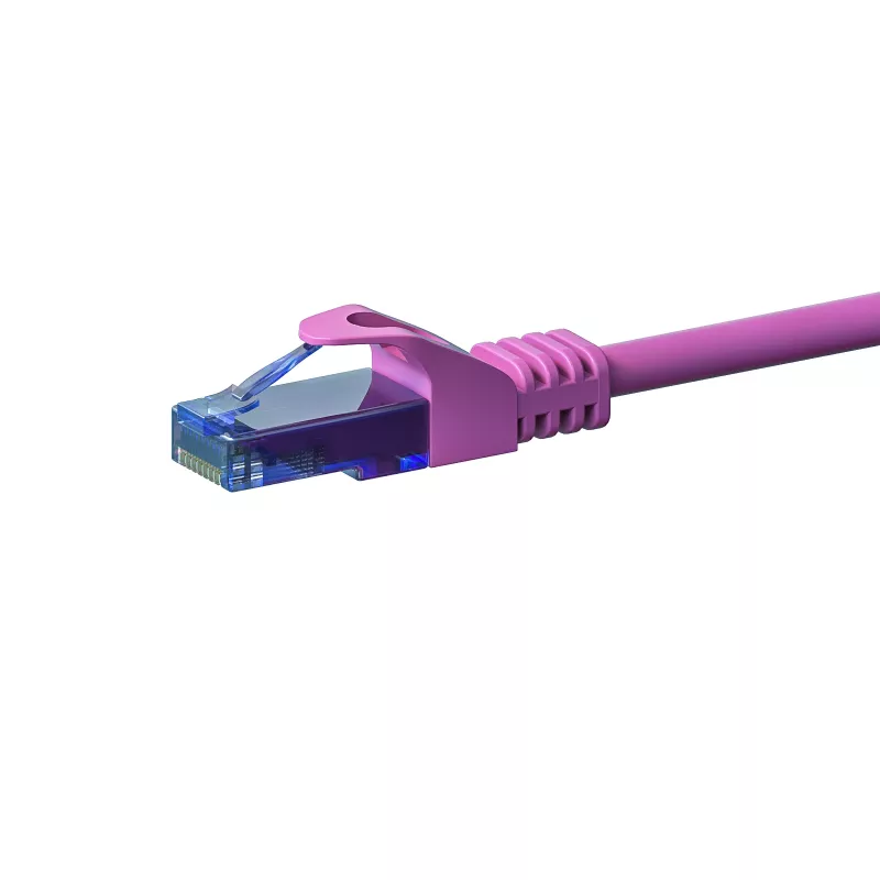DSIT CAT6a U/UTP 30m pinkes Netzwerk-Patchkabel, 100% Kupfer, 10Gbps, RJ45
