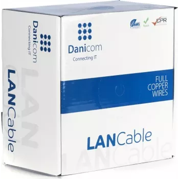 DSIT DANICOM CAT6A S/FTP 100m Installationskabel mit Massivleiter - LSZH (Dca)
