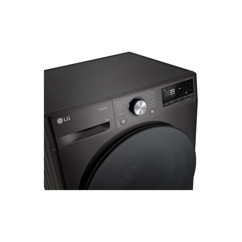 LG F2V7SLIM9B Slim-Fit 9kg Waschmaschine mit AI DD und Dampf - Weiß