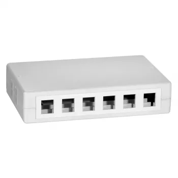 DSIT Keystone Leergehäuse Verteilerbox 12 Port Aufputz Weiß ABS