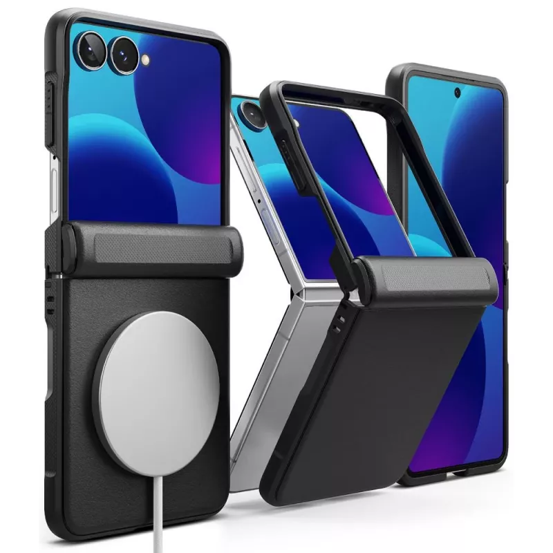 Ringke Onyx Flap Magnetic MagSafe-Hülle für Samsung Galaxy Z Flip 8 - Schwarz