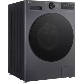 LG F4WX701YB 10,5 kg Frontlader-Waschmaschine mit AI DD, Dampf, Wi-Fi - Black Steel
