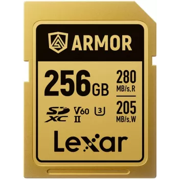 Lexar Professional ARMOR GOLD SDXC UHS-II Speicherkarte, 256 GB, V60 (LSDAMGL256G-RNNNG)