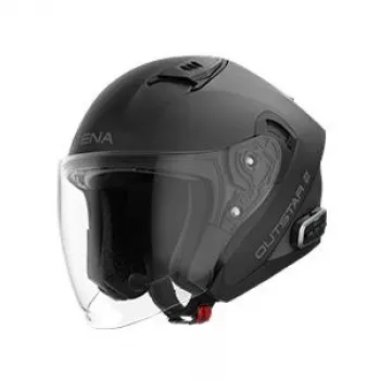 Sena Outstar 2 Smart Open-Face-Helm mit Mesh-Intercom, Matt Schwarz, XL