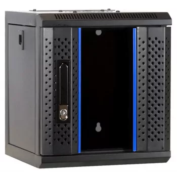 DSIT DS10-3304 10 inch 4U Wandmontage-Serverschrank mit Glastür, 312x310x264 mm, Schwarz