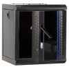 DSIT DS10-3304 10 inch 4U Wandmontage-Serverschrank mit Glastür, 312x310x264 mm, Schwarz