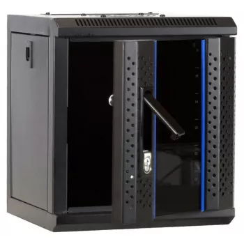 DSIT DS10-3304 10 inch 4U Wandmontage-Serverschrank mit Glastür, 312x310x264 mm, Schwarz
