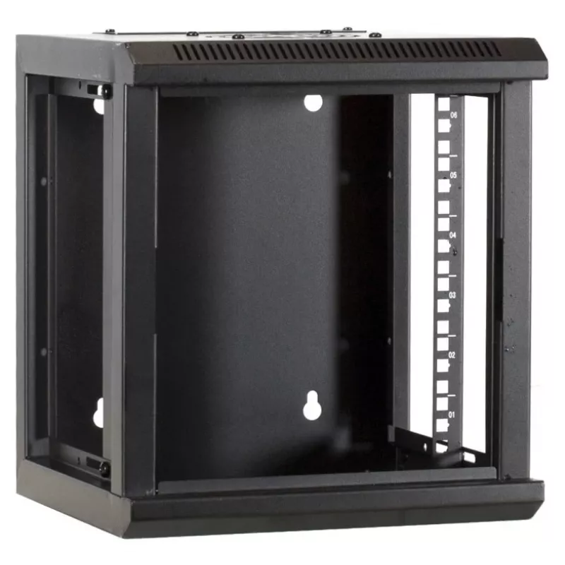 DSIT DS10-3304 10 inch 4U Wandmontage-Serverschrank mit Glastür, 312x310x264 mm, Schwarz