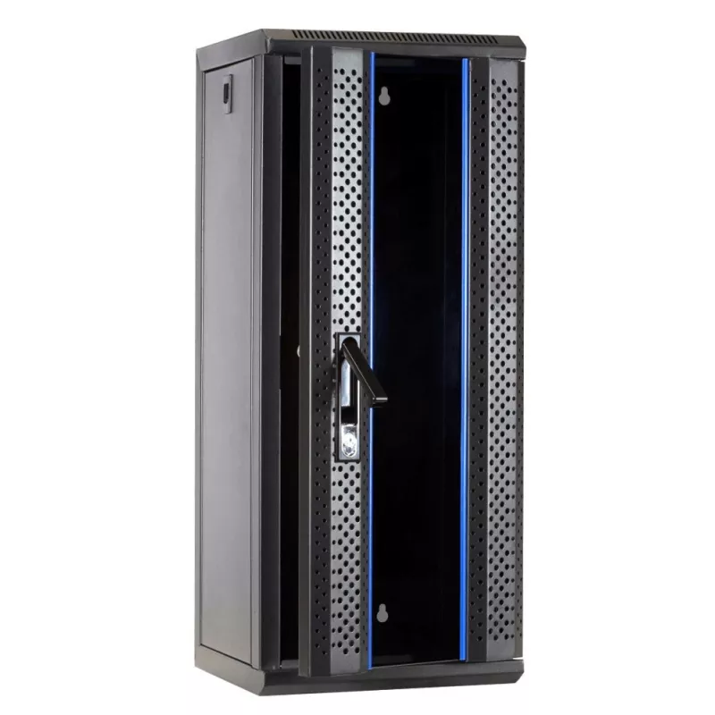 DSIT DS10-3315 15U 10 inch Wandmontage-Serverrack-Schrank mit Glastür, 312x310x752 mm, Schwarz