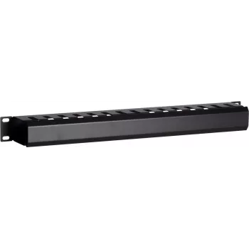 DSIT DS-1902 19 inch Kabelmanagement-Blende mit Schiebedeckel, 1U, Schwarz
