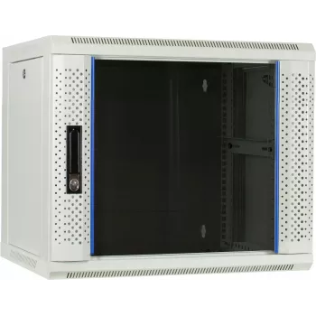 DSIT 9U Wandmontage-Serverschrank mit Glastür, Weiß, 600x450x500 mm