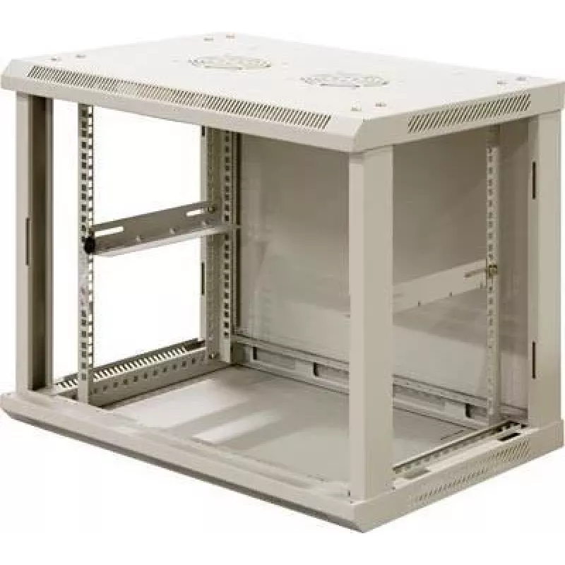DSIT 9U Wandmontage-Serverschrank mit Glastür, Weiß, 600x450x500 mm