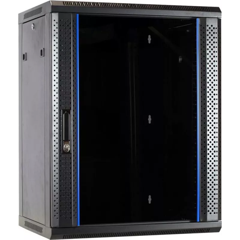 DSIT DS6415 15U Wandmontage-Serverschrank mit Glastür, 600x450x770 mm, Schwarz