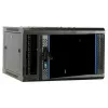 DSIT 6U Wandmontage-Serverschrank mit Glastür, 600 x 600 x 368 mm, Schwarz