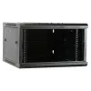 DSIT 6U Wandmontage-Serverschrank mit Glastür, 600 x 600 x 368 mm, Schwarz