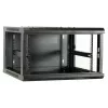 DSIT 6U Wandmontage-Serverschrank mit Glastür, 600 x 600 x 368 mm, Schwarz