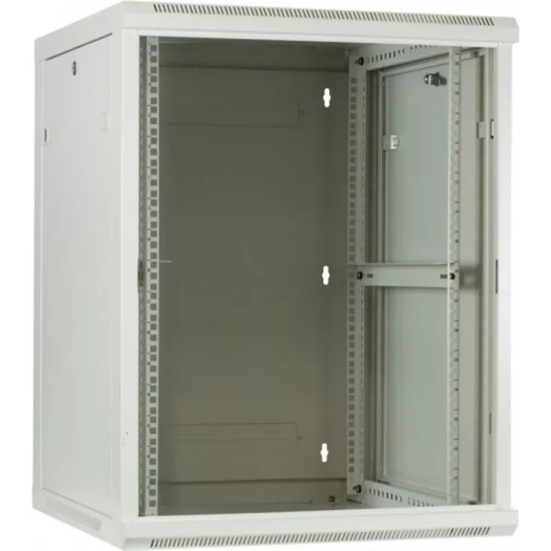 DSIT 6U Wandmontage-Serverschrank mit Glastür, Weiß, 600x600x368 mm