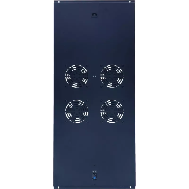 DSIT DS-FT120 Dachlüftereinheit für 1200mm Server-Racks - 4 Lüfter mit Thermostat, 480 m³/h, 230V, Schwarz