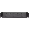 DSIT 2U Festes Regal für 450 mm tiefe Wandschränke, 350 mm Tiefe, Schwarz