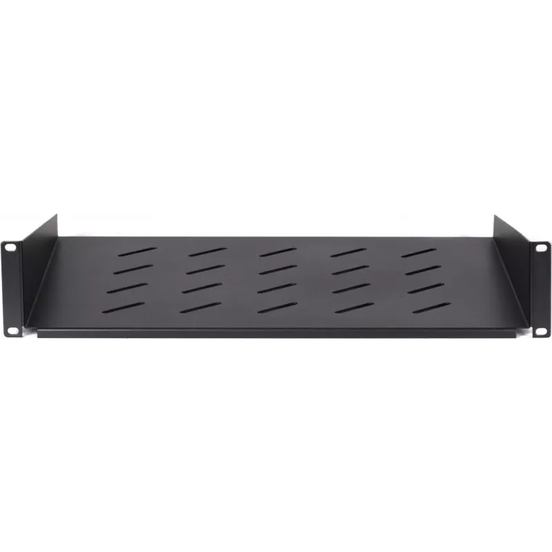 DSIT 2U Festes Regal für 450 mm tiefe Wandschränke, 350 mm Tiefe, Schwarz