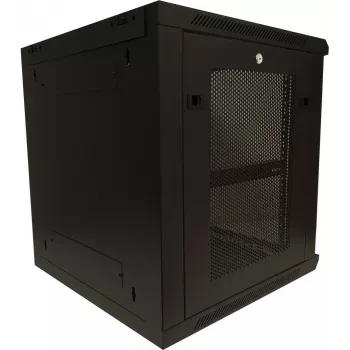 DSIT 12U 19 inch Wandmontage-Serverschrank mit Glastür und perforierten Seitenwänden 600x600x635 mm (DS6612ZP)