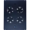 DSIT DS-FT80 4-Lüfter-Server-Rack-Kühleinheit mit Thermostat für 800 mm tiefe Schränke, 1U, 230V, Schwarz
