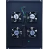 DSIT DS-FT80 4-Lüfter-Server-Rack-Kühleinheit mit Thermostat für 800 mm tiefe Schränke, 1U, 230V, Schwarz