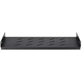 DSIT DS-FH45 festes Regal für 450 mm tiefe Wandschränke, 1U, Schwarz