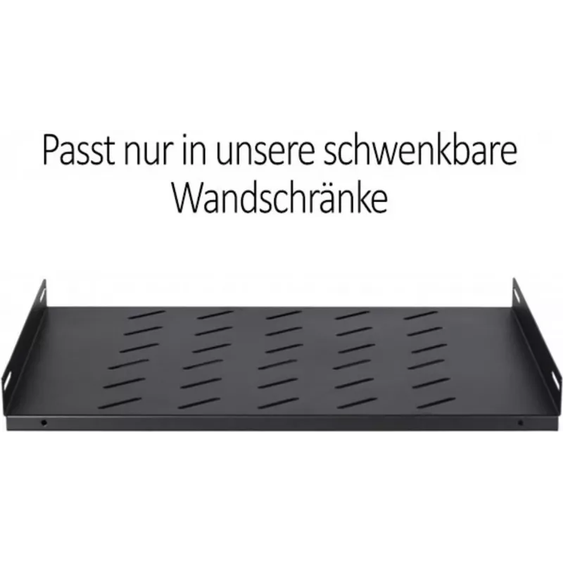 DS-IT Festes Regal für 600 mm tiefe Schwenk-Wandschränke, 1U, hellgrau