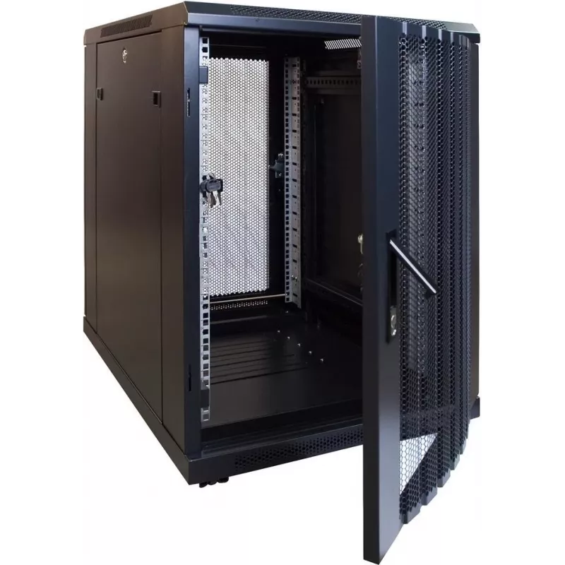 DSIT 15U Mini-Serverschrank mit perforierter Fronttür 600x600x860 mm (DS6615PP-MINI)