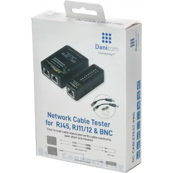 DSIT DC-CABLETEST-PRO Netzwerkkabeltester für U/UTP, F/UTP und SF/UTP, Cat5/Cat6