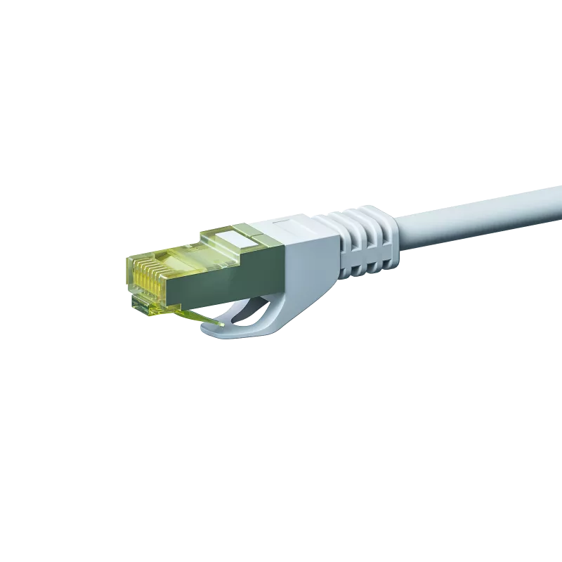 DSIT RJ45 Netzwerkkabel S/FTP PiMF mit CAT 7 Kabel Weiß - 1m
