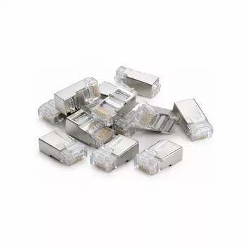 DSIT FTP RJ45 CAT5e Netzwerkstecker für flexible und massive Adern - 10er-Pack