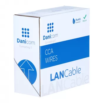 DSIT CAT5e F/UTP 50m flexibles graues CCA-Netzwerkkabel auf Spule (DC-FTP5CCA50-GRY)