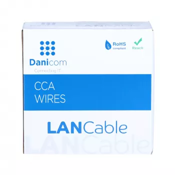 DSIT CAT5e F/UTP 50m flexibles graues CCA-Netzwerkkabel auf Spule (DC-FTP5CCA50-GRY)