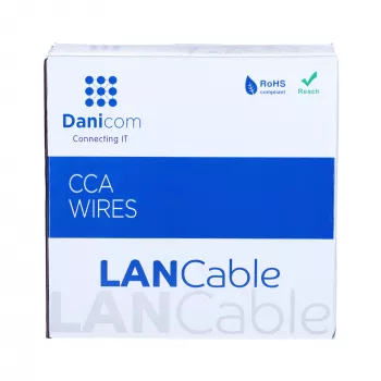 DSIT CAT5e SF/UTP Netzwerkkabel AWG 26/7 flexibel 100 Meter grau CCA