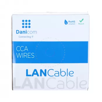 DSIT CAT6 Netzwerkkabel U/UTP AWG 23/1 Massivleiter 100 Meter Grau