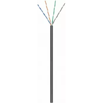 DSIT CAT6 Outdoor Netzwerkkabel, U/UTP, AWG 23/1 Massivleiter, 305 m, Schwarz, CCA