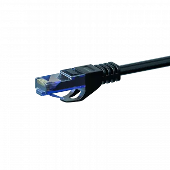 DSIT CAT6a U/UTP 100% Kupfer Netzwerk-Patchkabel, 0,5m, Schwarz