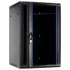 DSIT 27U Wandmontage-Serverschrank mit Glastür, 600x600x1300 mm, Schwarz