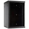 DSIT 27U Wandmontage-Serverschrank mit Glastür, 600x600x1300 mm, Schwarz
