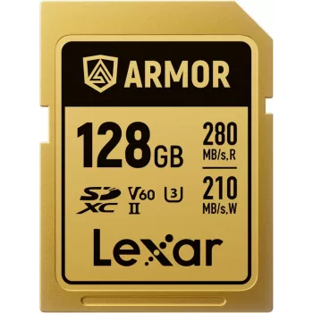 Lexar Professional ARMOR GOLD 128GB SDXC UHS-II V60 Speicherkarte (LSDAMGL128G-RNNNG)
