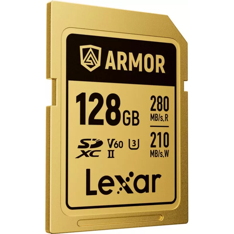 Lexar Professional ARMOR GOLD 128GB SDXC UHS-II V60 Speicherkarte (LSDAMGL128G-RNNNG)