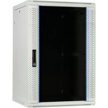 DSIT 22U Wandmontage-Serverschrank mit Glastür, 600x600x1100 mm, Weiß