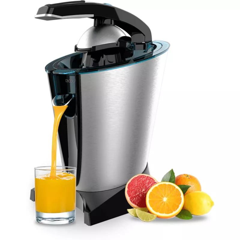 Cecotec Essential Vita Hyden 600 Steel Elektrische Zitruspresse – Edelstahl/Schwarz, 600 W