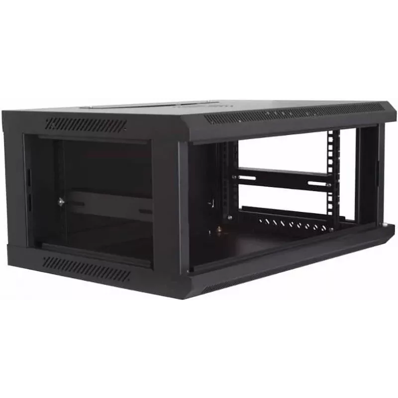 DSIT DS6604 4U Wandmontage-Servergehäuse mit Glastür, 600x600x280 mm, Schwarz