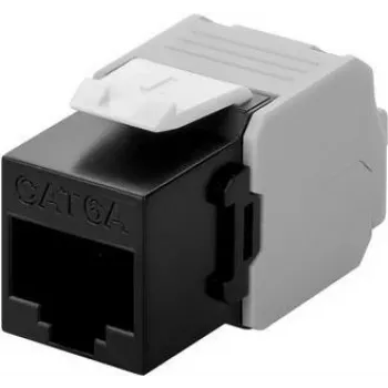 DS-IT CAT6a UTP Keystone-Netzwerkverbinder - werkzeuglos - Schwarz (DS-KC-UTP6A-TL-1)