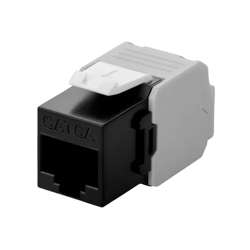 DS-IT CAT6a UTP Keystone-Netzwerkverbinder - werkzeuglos - Schwarz (DS-KC-UTP6A-TL-1)