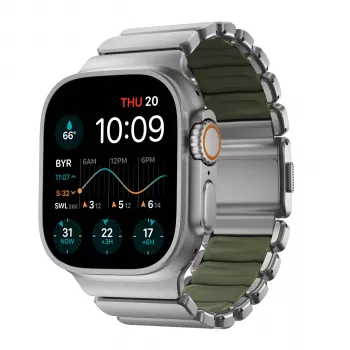 Nomad Stratos Armband Naturtitan 49mm Forest