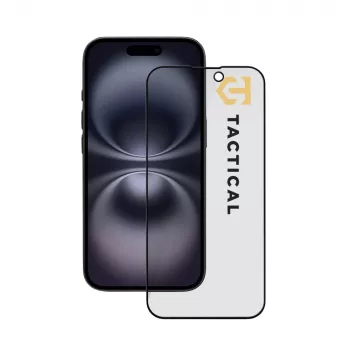 Tactical Glass Shield Privacy 5D Displayschutzfolie für iPhone 15 / 16, Schwarz